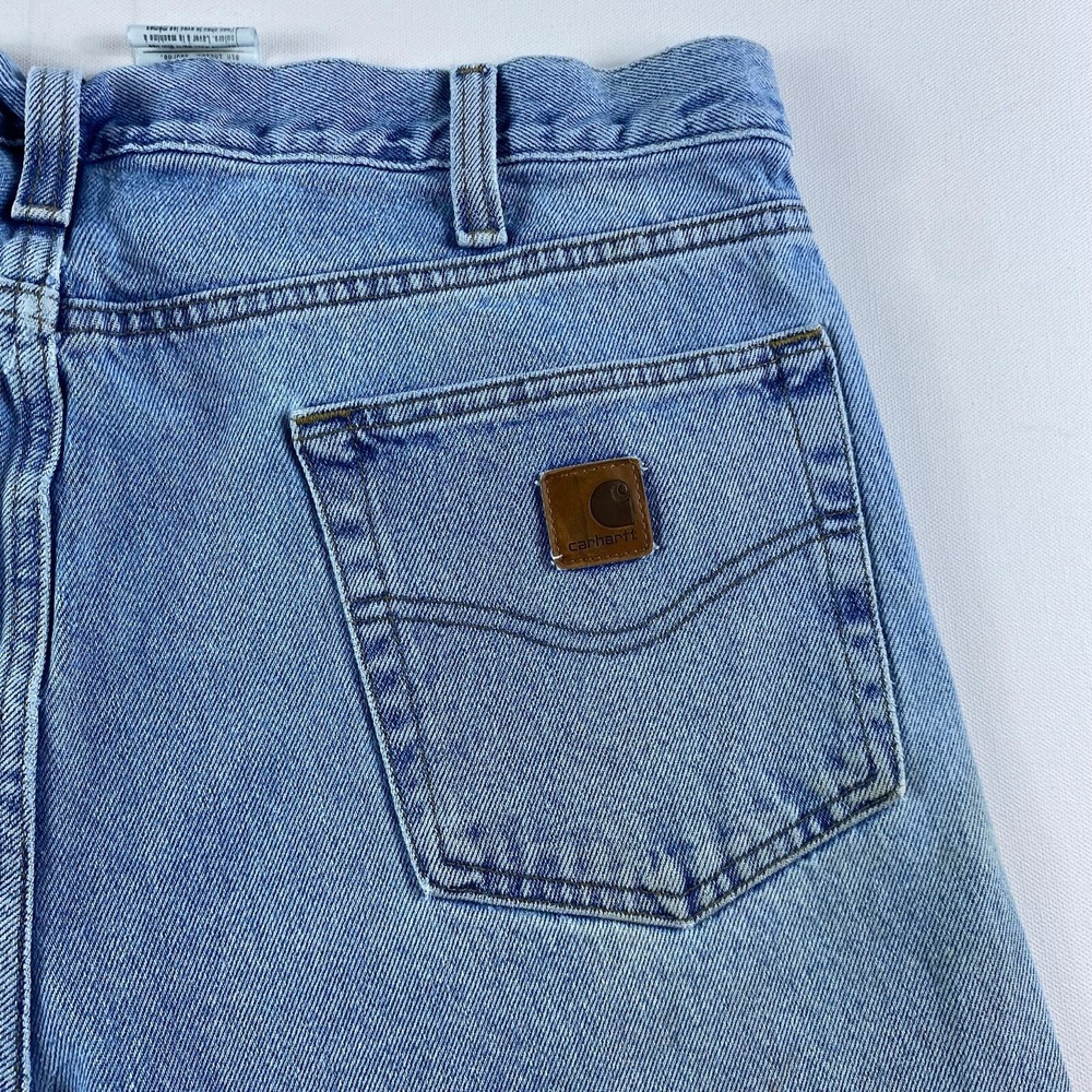 Carhartt Jeans Mens 36/36 B480 LVB Traditional Fit Blue Denim Cotton Workwear